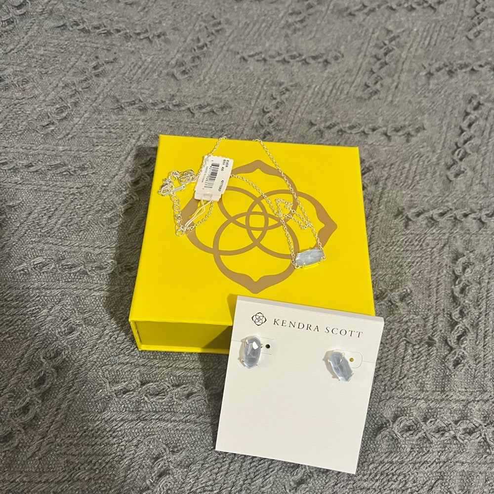 Kendra Scott Silver Necklace and Earrings Set